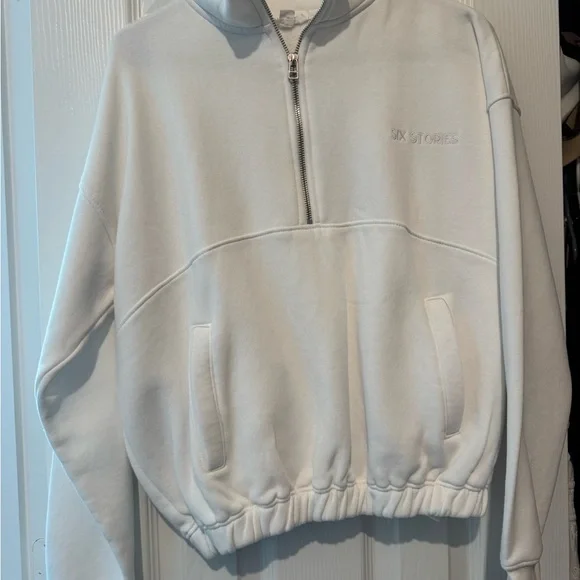 Six Stories White Zip-Up Jacket - Picture 2 of 3